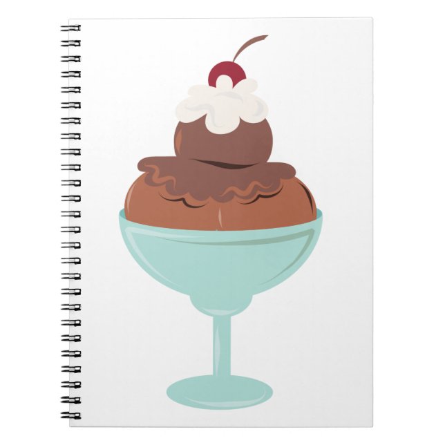 Carnet Crème glacée Sundae (Devant)