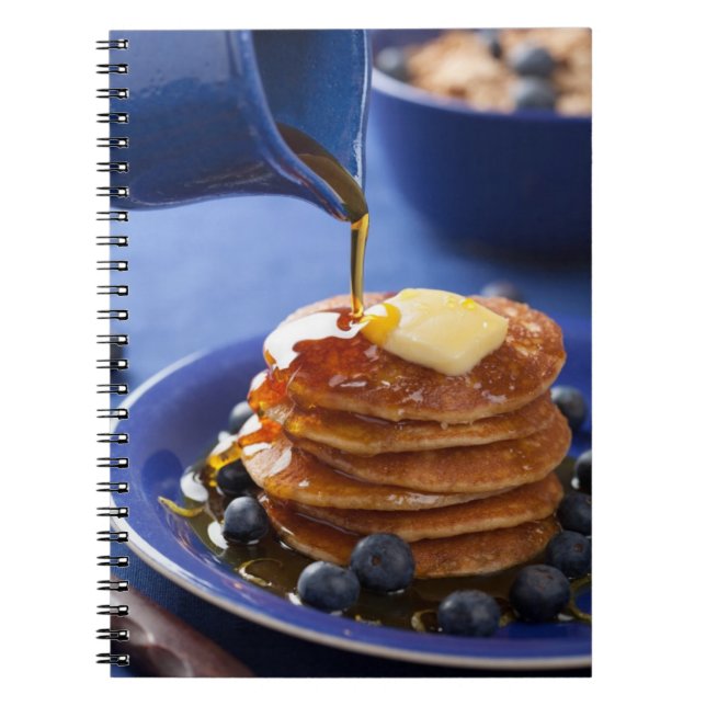 Carnet Crêpes avec le sirop et la myrtille (Devant)