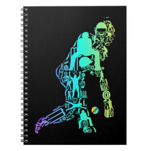 Carnet Cricket Sport Éléments Joueur de cricket