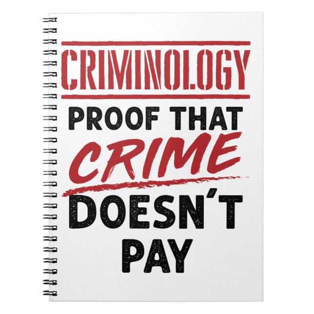 Carnet Criminologie Preuve que le crime ne paie pas (Devant)