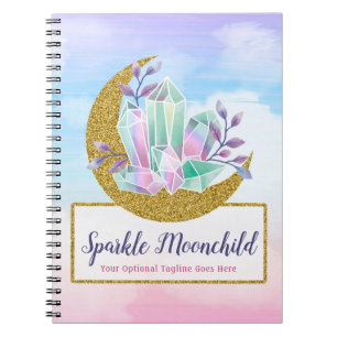 Carnet Cristaux d'aquarelle et boutique de croissant de