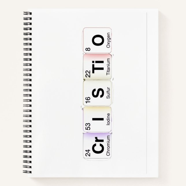 Carnet Cristo Elementos Químicos (Devant)