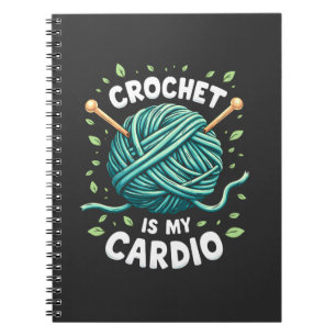 Carnet Crochet est mon cardio Fil à coudre Fitness