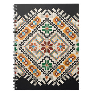 Carnet Crochet ukrainien : Motif artisanal ethnique.