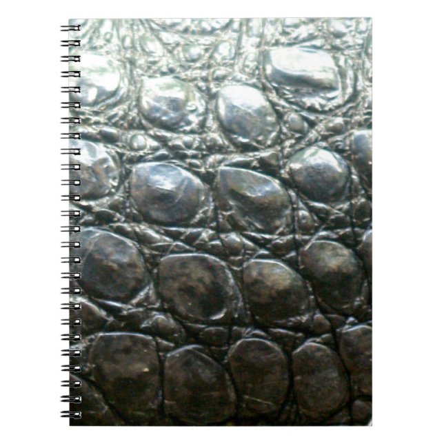 Carnet Crocodile Caiman Faux Alligator-Skin Design (Devant)