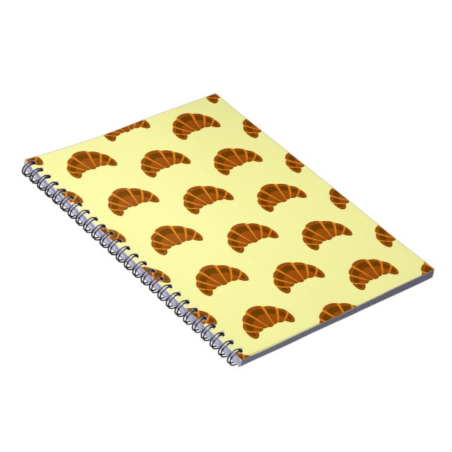 Carnet Croissants Lover Light Yellow France French Food (Côté Droit)