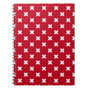 Carnet Croix blanche sur le rouge