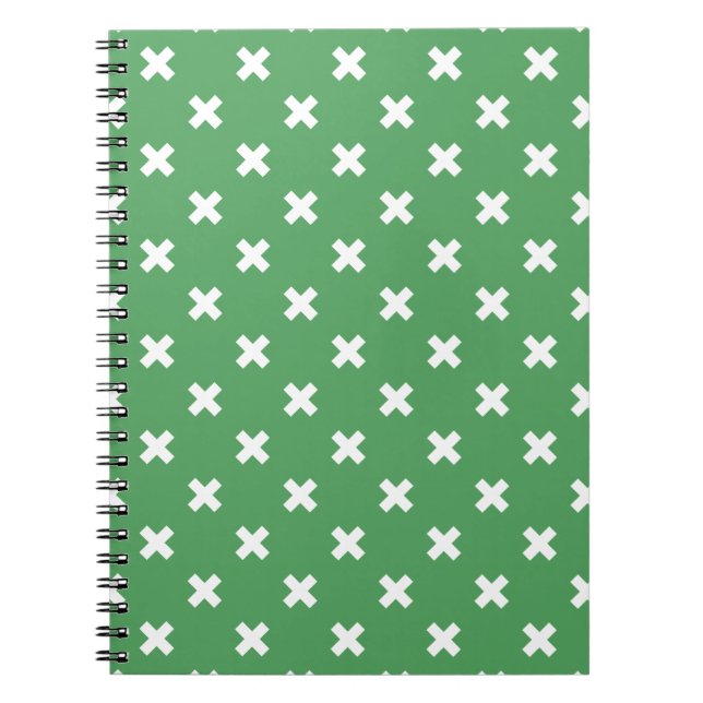 Carnet Croix blanche sur le vert (Devant)