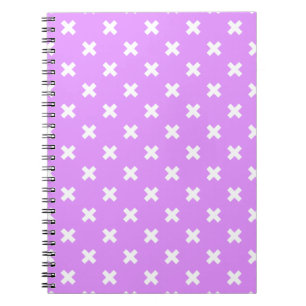 Carnet Croix blanches sur lilas