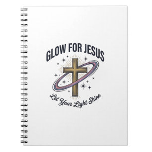 Carnet Croix chrétienne Glow for Jesus Vintage Vector