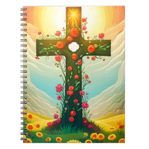 Carnet Croix chrétienne Pâques Jésus Baptiste L'amour cat