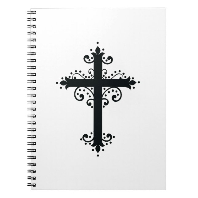 Carnet Croix de religion avec un ornement (Devant)