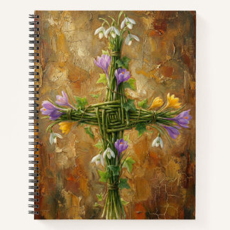 Carnet Croix de Sainte-Brigide en joncs verts Crocus Imbo
