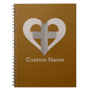 Carnet Croix Et Coeur Personnalisés