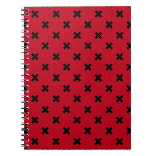 Carnet Croix noire sur le rouge