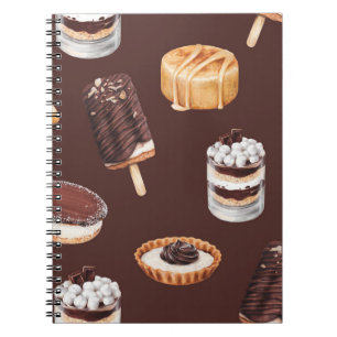 Carnet croquis culinaire délicieux et beaux desserts et