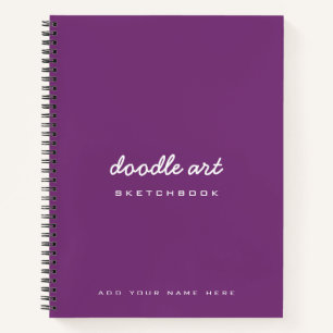 Carnet croquis d'art aux gribouillis pourpres