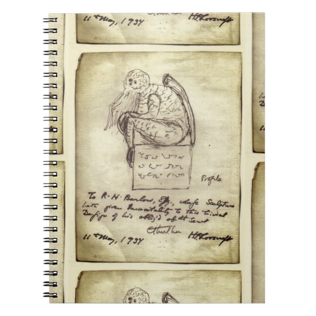Carnet Croquis de Cthulhu par Lovecraft (Devant)