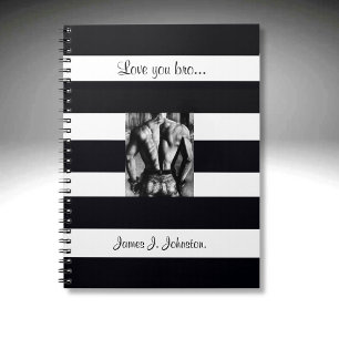 Carnet Croquis en noir et blanc d'art fin, homme aux musc