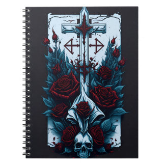 Carnet cross tattoo flower 10