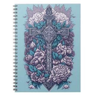Carnet cross tattoo flower 21
