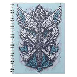 Carnet cross tattoo flower 26
