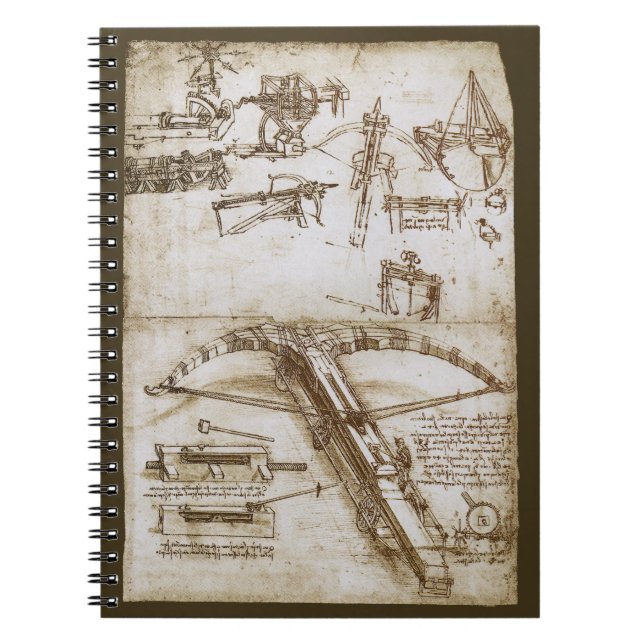 Carnet Crossbow Arme géante de Léonard de Vinci (Devant)