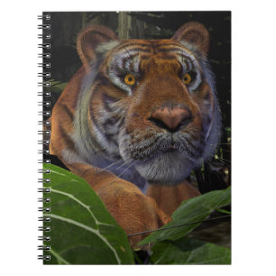 Carnet Crouching des tigres dans la jungle