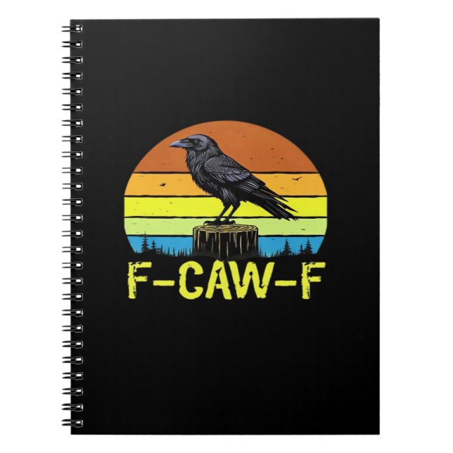 Carnet Crow F-Caw-F Funny Bird Classic Minimal Clean (Devant)