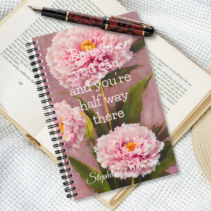 Carnet Croyez en l'inspiration florale de l'œillet rose