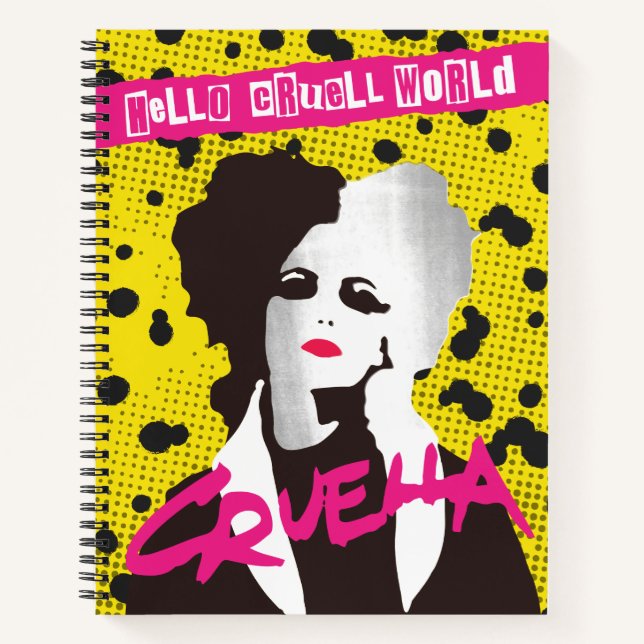 Carnet Cruella | Hello Cruell World Ransom Stencil Art (Devant)
