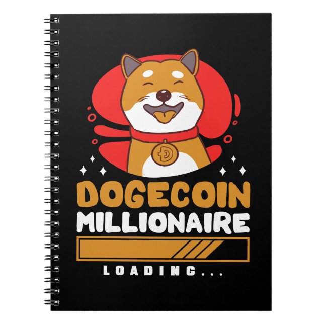 Carnet Crypto DogeCoin Millionaire Chargement (Devant)