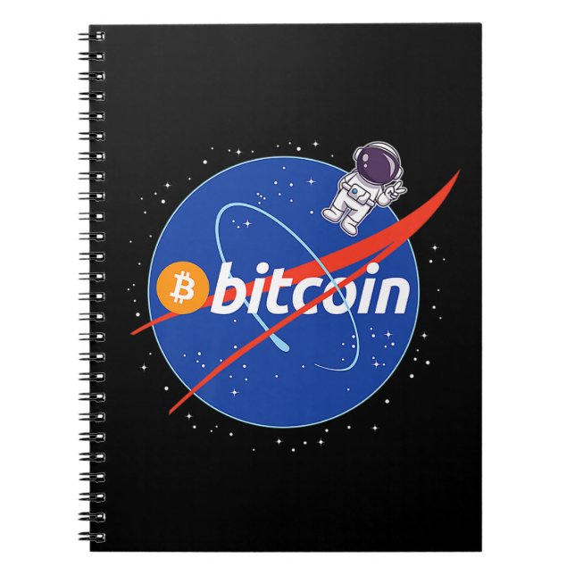 Carnet Crypto spatial astronaute Bitcoin tendance (Devant)