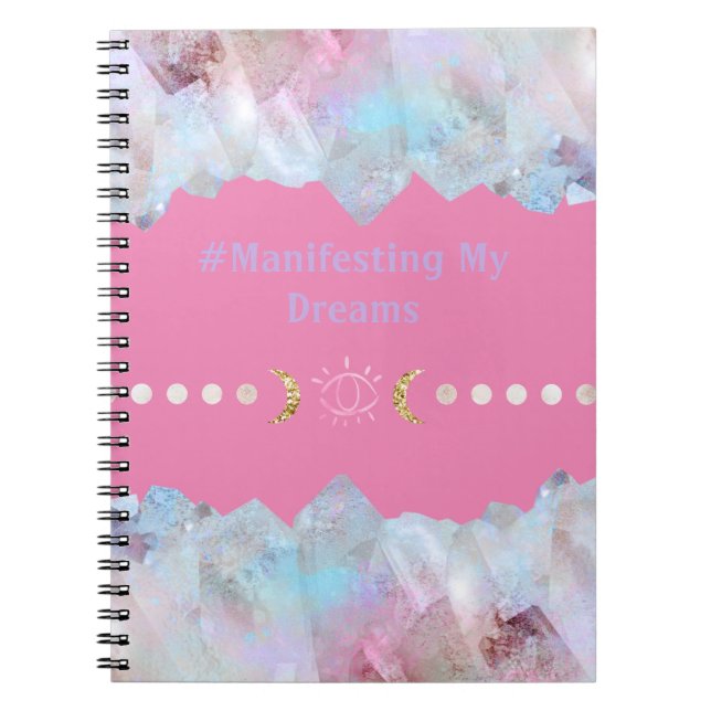 Carnet Crystals Manifestant Mes Rêves (Devant)
