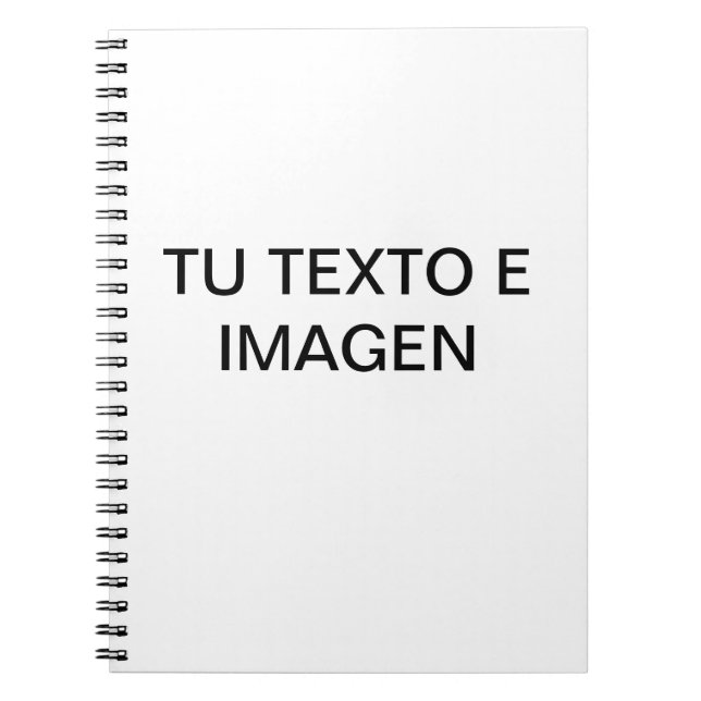 Carnet Cuaderno básicos éditables par personnalisable (Devant)