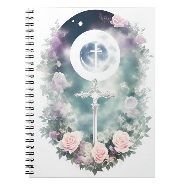 Carnet Cuaderno cross tattoo flower 31 (Devant)