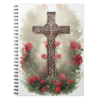 Carnet Cuaderno cross tattoo flower 36