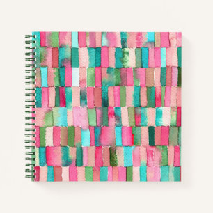 Carnet Cuaderno cuadrado con malade de acuarela