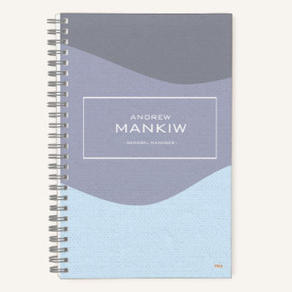 Carnet Cuaderno Cuadriculado Waves Blue-Gray Gridded
