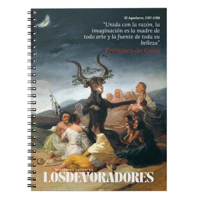 Carnet Cuaderno de notas Francisco de Goya, El Aquelarre (Devant)