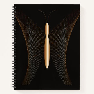 Carnet Cuaderno elegante con mariposa dorada minimalista