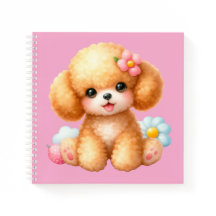 Cuaderno espiral con diseño de lindo perrito