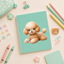 Cuaderno espiral con diseño de lindo perrito