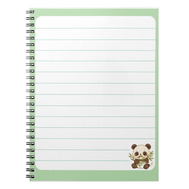Carnet Cuaderno Panda (Devant)