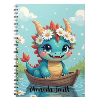 Carnet Cuaderno Personalizable con Nombre Diseño Dragon