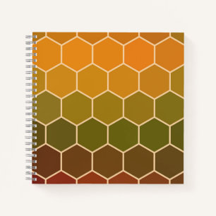 Carnet Cubes 3d colorés modernes ou motif Hexagons