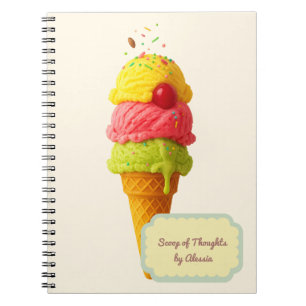 Carnet Cuillerée de pensées – Glace personnalisée