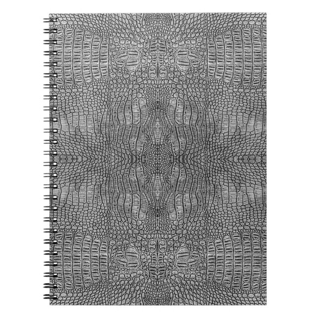 Carnet Cuir d'alligator gris (Devant)