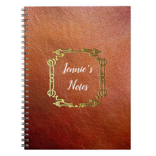 Carnet Cuir de Faux personnalisé par coutume