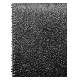 Carnet Cuir noir : texture de gros plan sans couture.